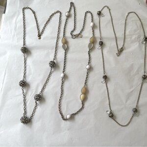 Neutral Glam Necklace Bundle – 3 from J.Crew & Banana Republic